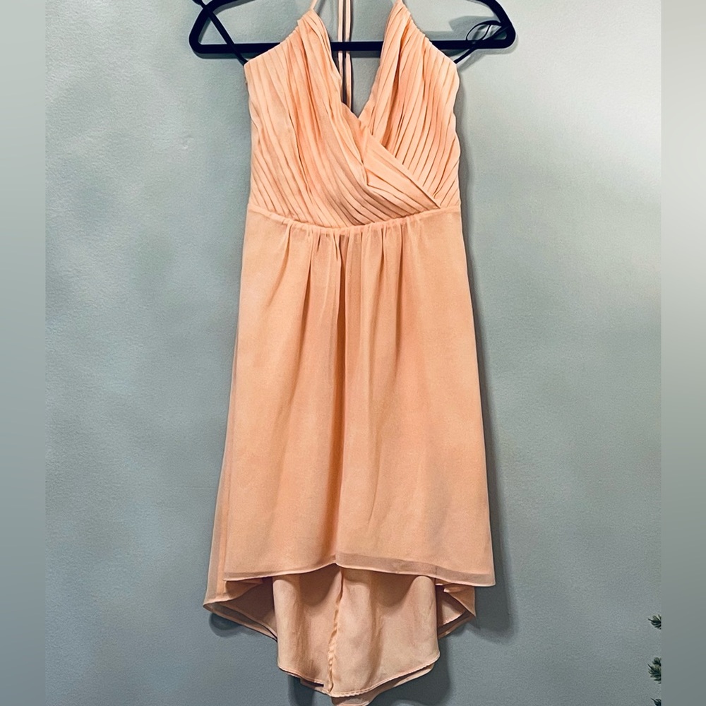 Pleated halter dress